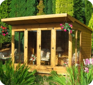 Timber Contemporary Pent Summer House